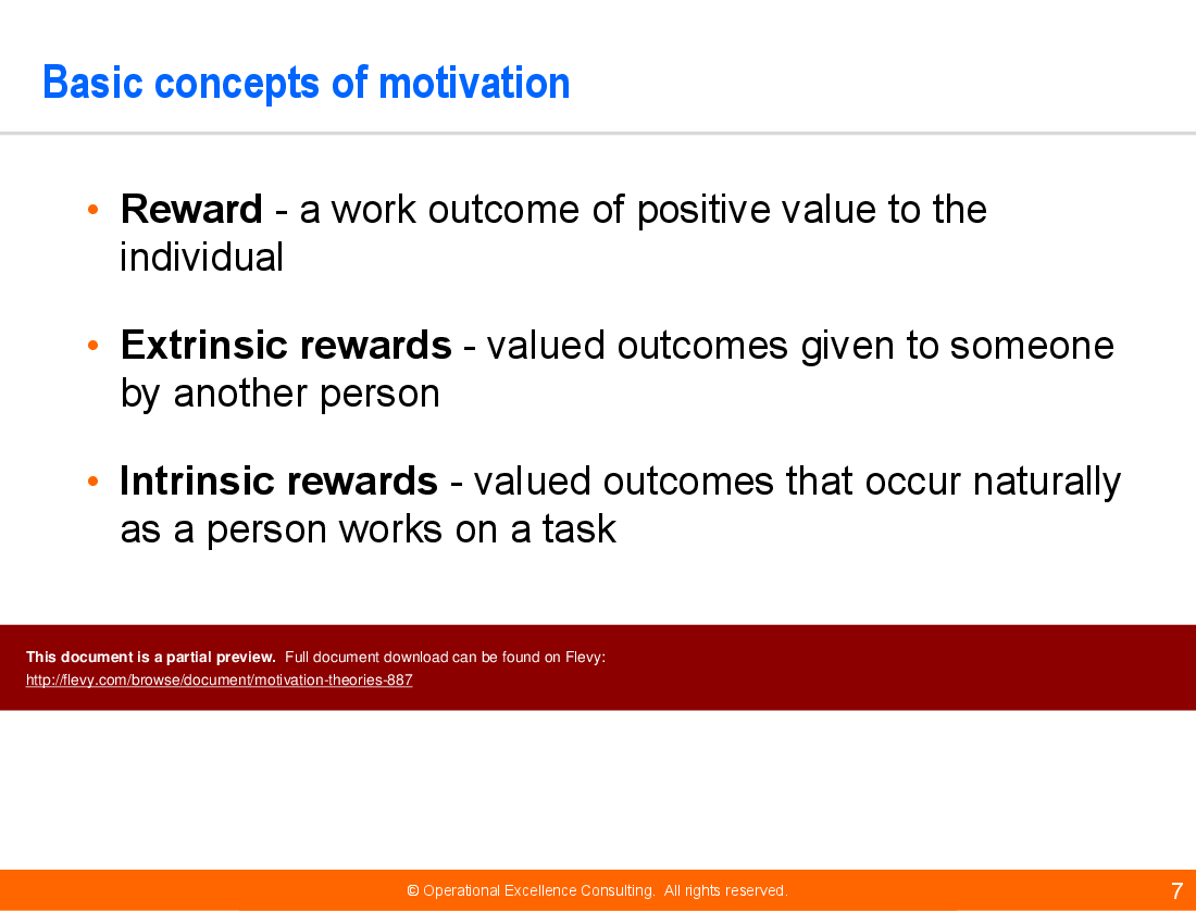 This is a partial preview of Motivation Theories (76-slide PowerPoint presentation (PPTX)). Full document is 76 slides. 