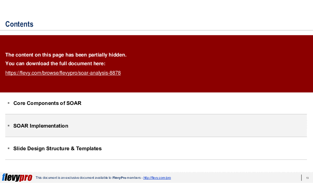 SOAR Analysis (28-slide PPT PowerPoint presentation (PPTX)) Preview Image