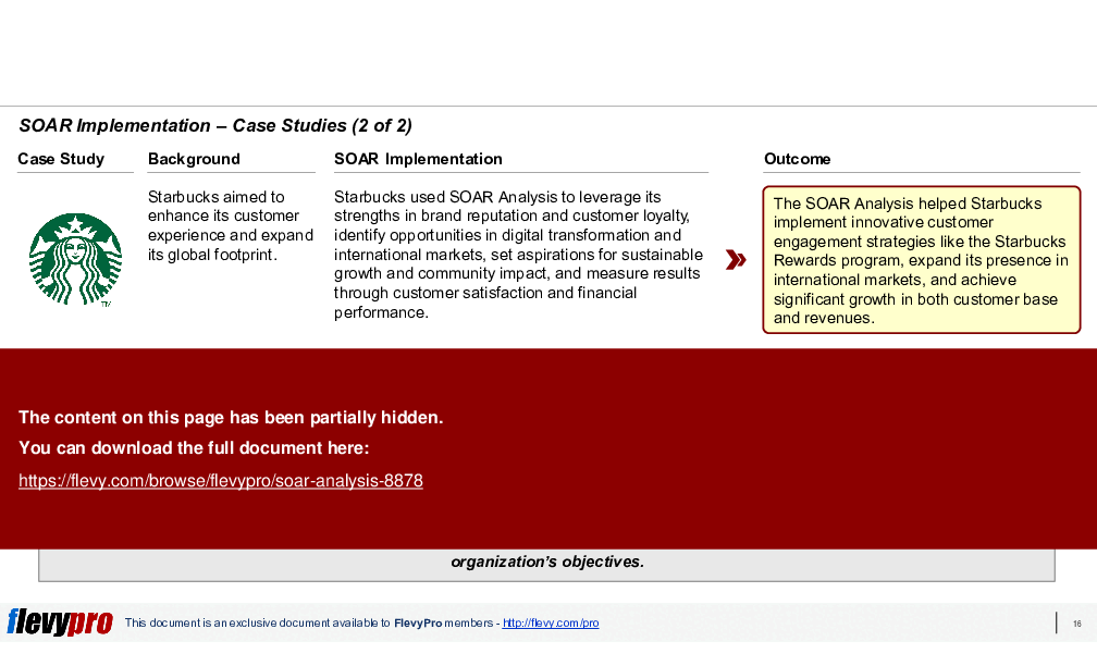 SOAR Analysis (28-slide PPT PowerPoint presentation (PPTX)) Preview Image