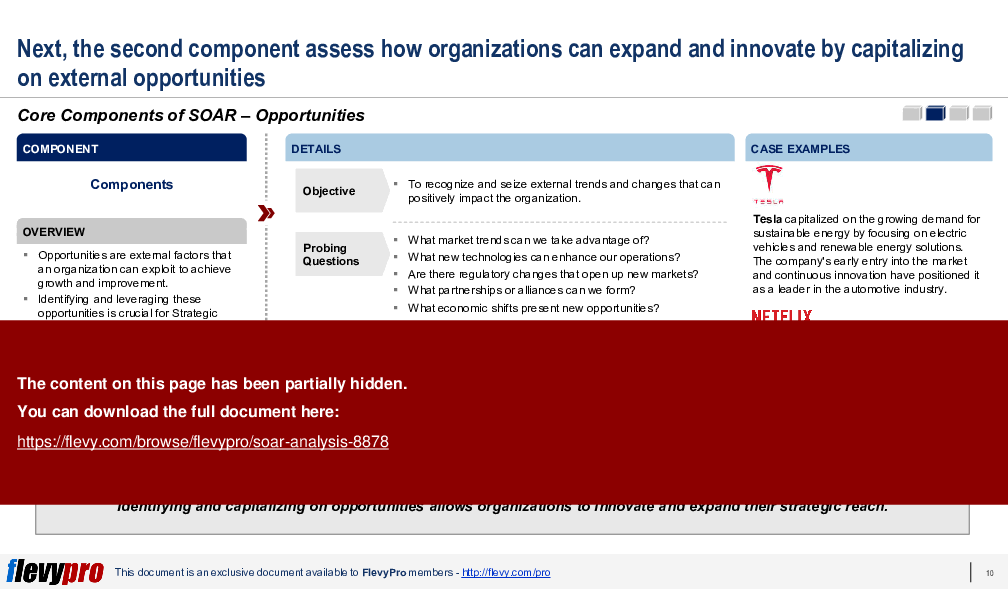 SOAR Analysis (28-slide PPT PowerPoint presentation (PPTX)) Preview Image