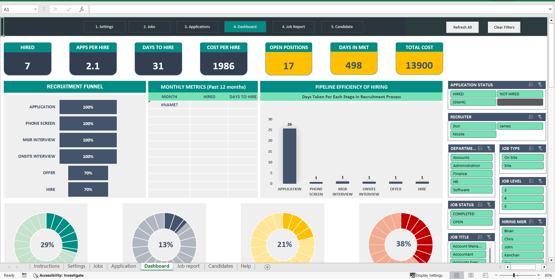 Recruitment Management Excel Template