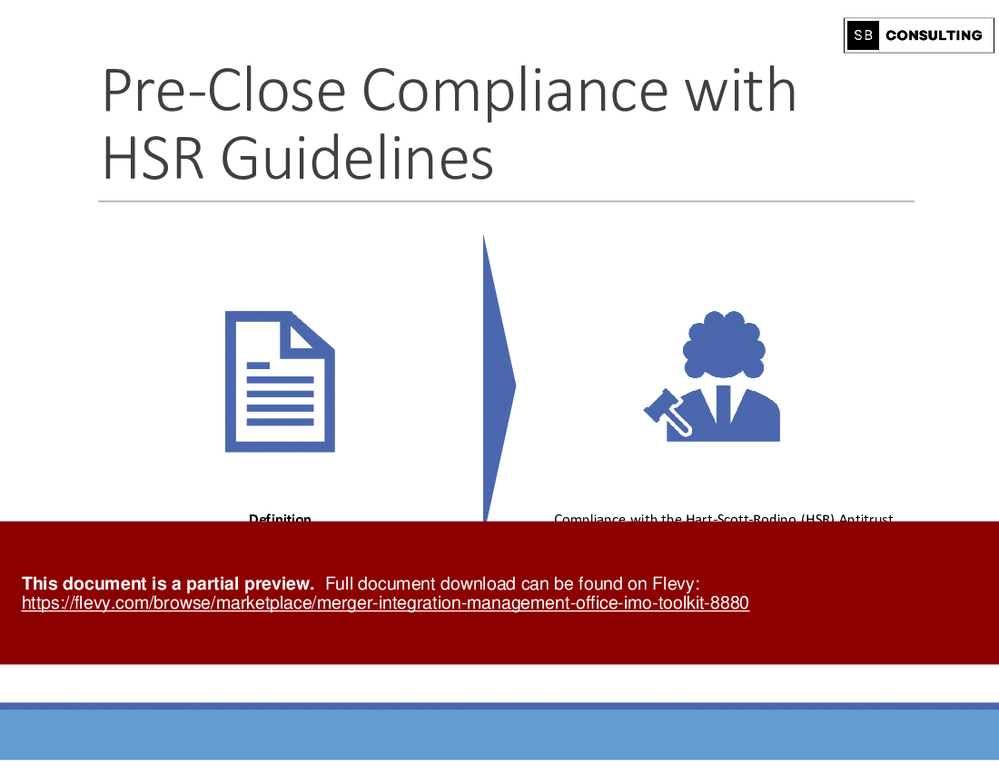 Merger Integration Management Office (IMO) Toolkit (414-slide PPT PowerPoint presentation (PPTX)) Preview Image