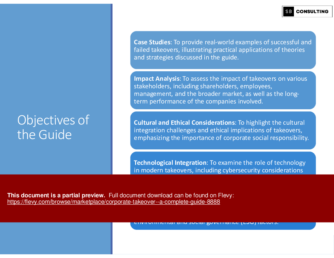Corporate Takeover - A Complete Guide (303-slide PPT PowerPoint presentation (PPTX)) Preview Image