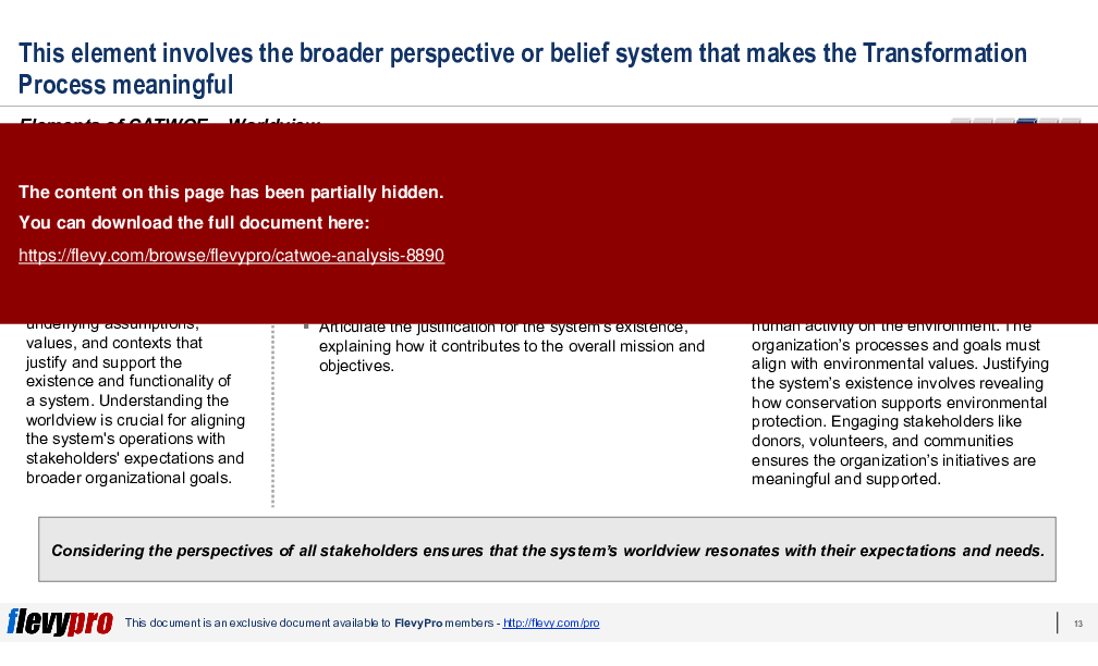 CATWOE Analysis (33-slide PPT PowerPoint presentation (PPTX)) Preview Image