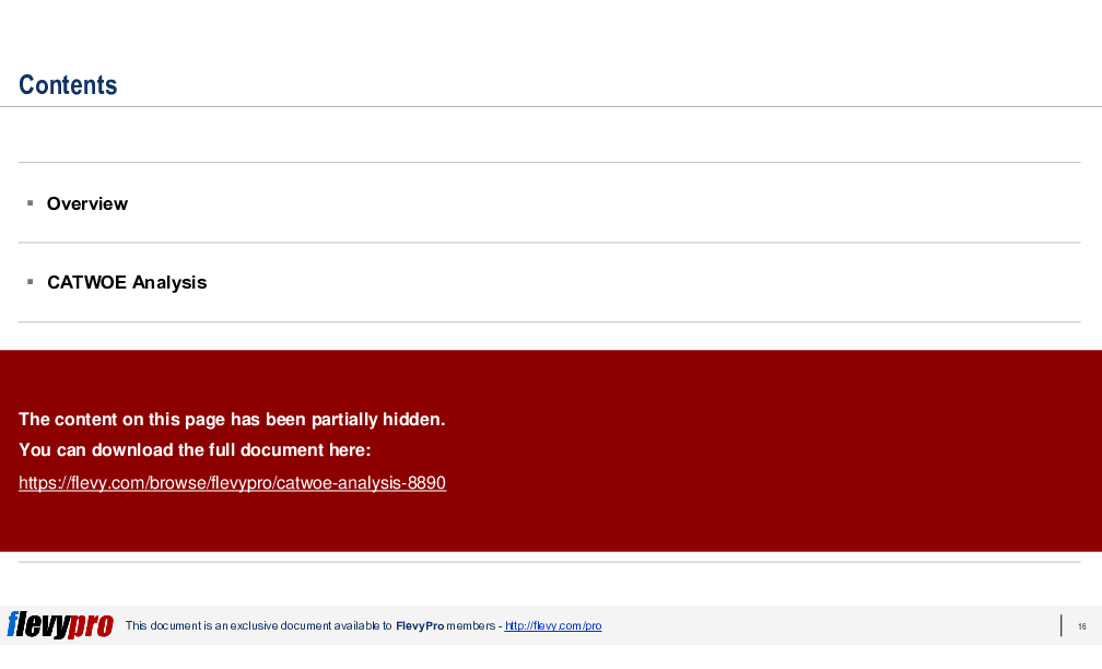 CATWOE Analysis (33-slide PPT PowerPoint presentation (PPTX)) Preview Image
