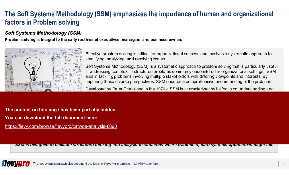 CATWOE Analysis (33-slide PPT PowerPoint presentation (PPTX)) Preview Image