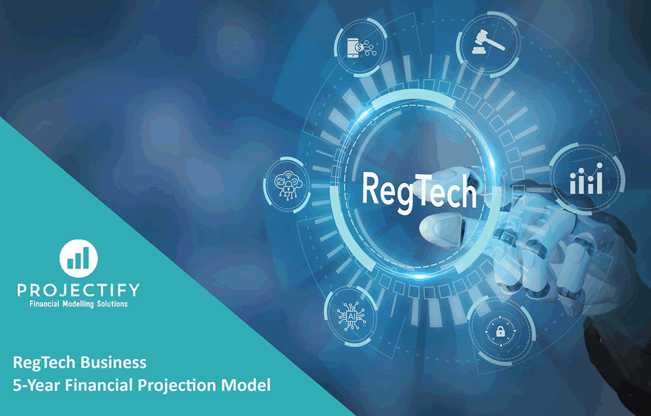 RegTech Business 5-Year 3 Statement Financial Projection Model (Excel template (XLSX)) Preview Image