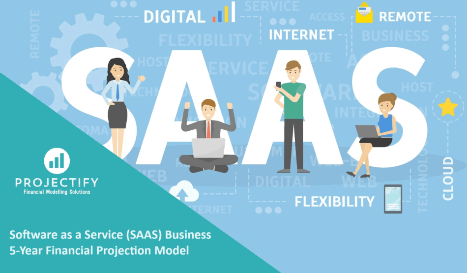 Software as a Service (SaaS) Business 5-Year 3 Statement Financial Model (Excel template (XLSX)) Preview Image