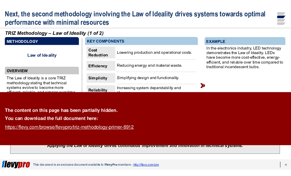 TRIZ Methodology Primer (32-slide PPT PowerPoint presentation (PPTX)) Preview Image