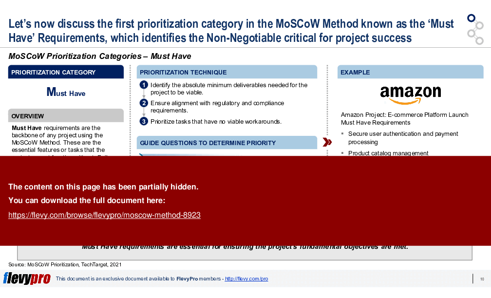 MoSCoW  Method (28-slide PPT PowerPoint presentation (PPTX)) Preview Image