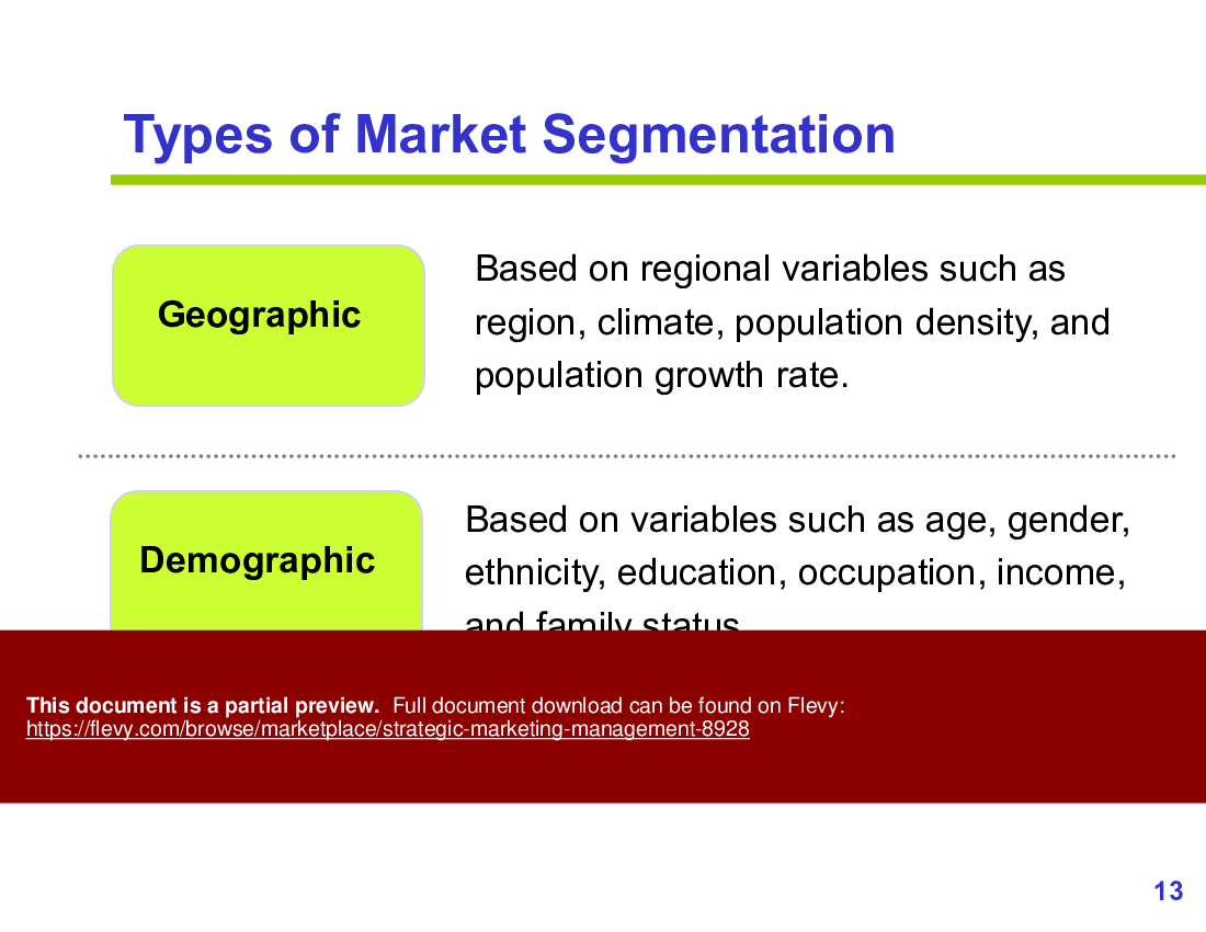 Strategic Marketing Management (75-slide PPT PowerPoint presentation (PPTX)) Preview Image