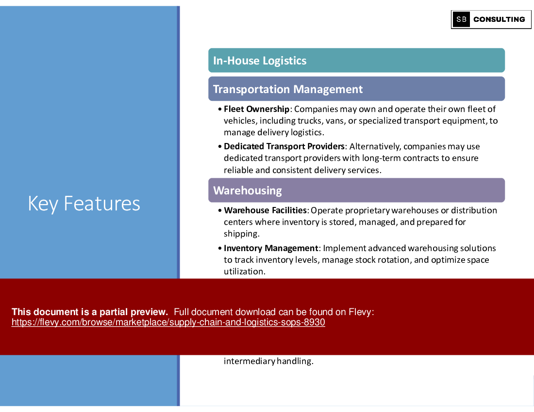 Supply Chain and Logistics SOPs (904-slide PPT PowerPoint presentation (PPTX)) Preview Image