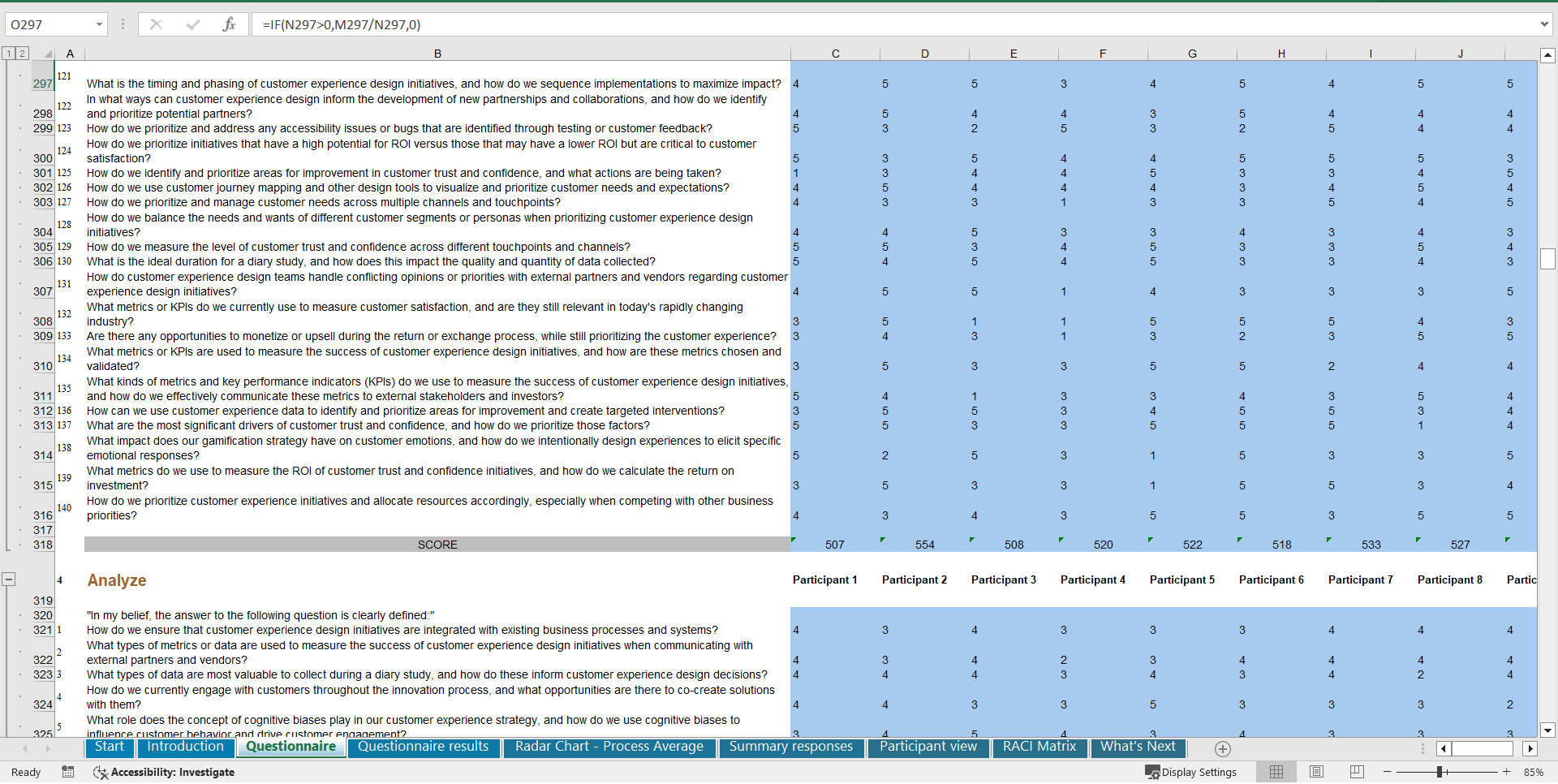 Customer Experience Design - Implementation Toolkit (Excel template (XLSX)) Preview Image