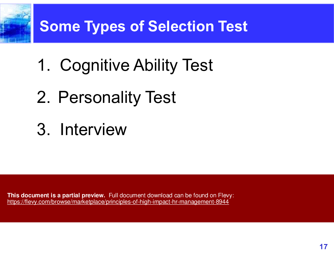 Principles of High Impact HR Management (141-slide PPT PowerPoint presentation (PPTX)) Preview Image