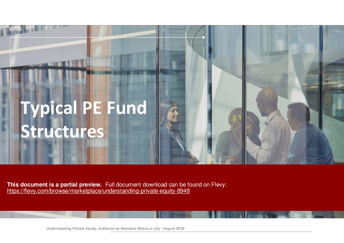 Understanding Private Equity (27-page PDF document) Preview Image