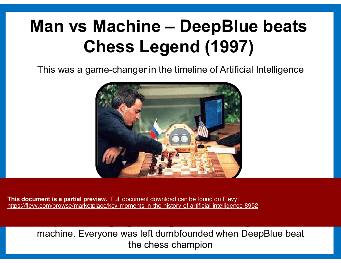 Key Moments in the History of Artificial Intelligence (21-slide PPT PowerPoint presentation (PPT)) Preview Image