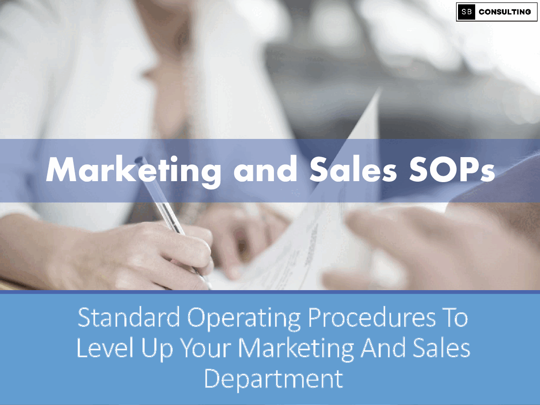 Marketing and Sales SOPs