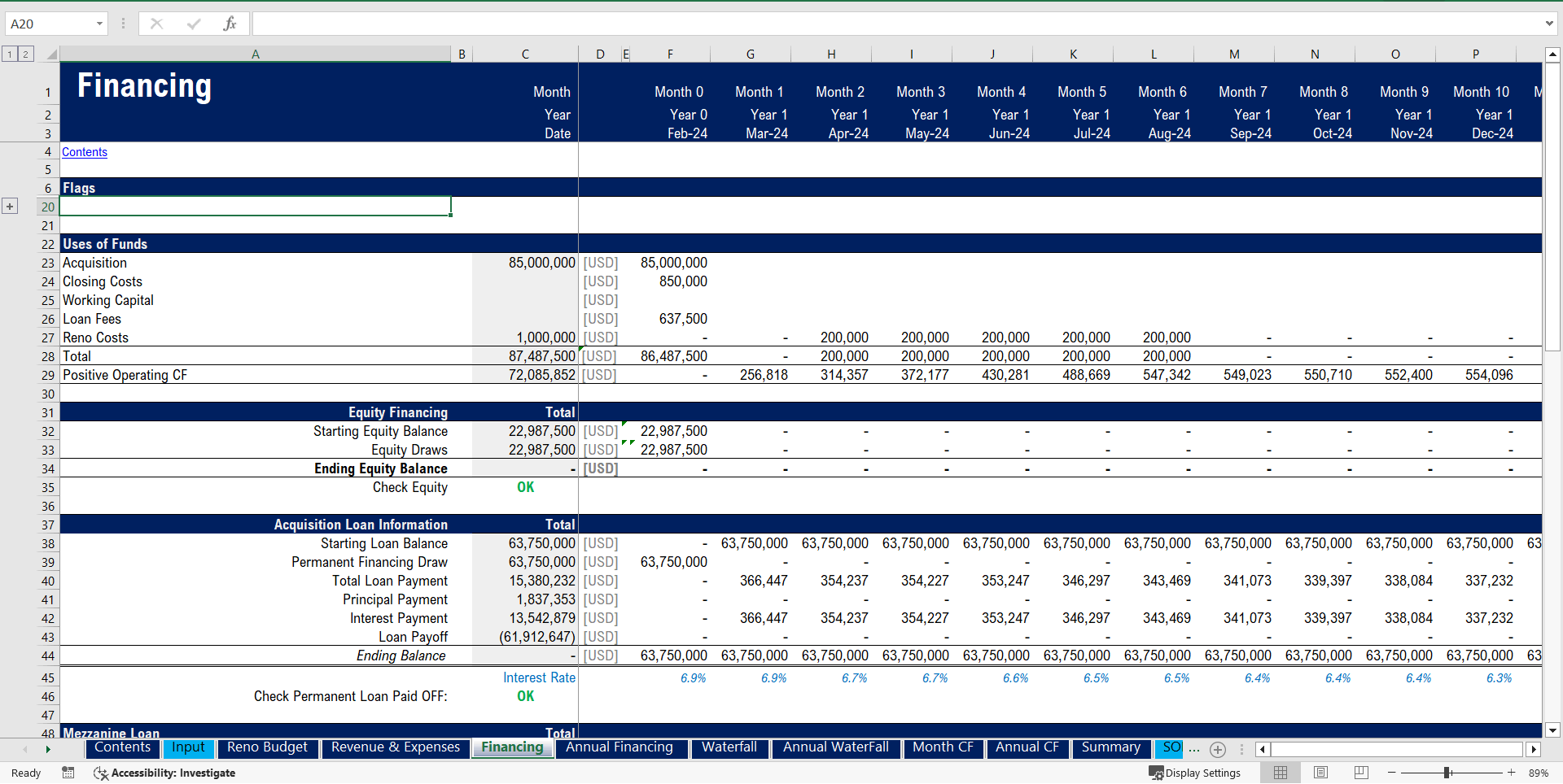 Senior Living Acquisition Model | Real Estate Pro-forma (Excel template (XLSM)) Preview Image