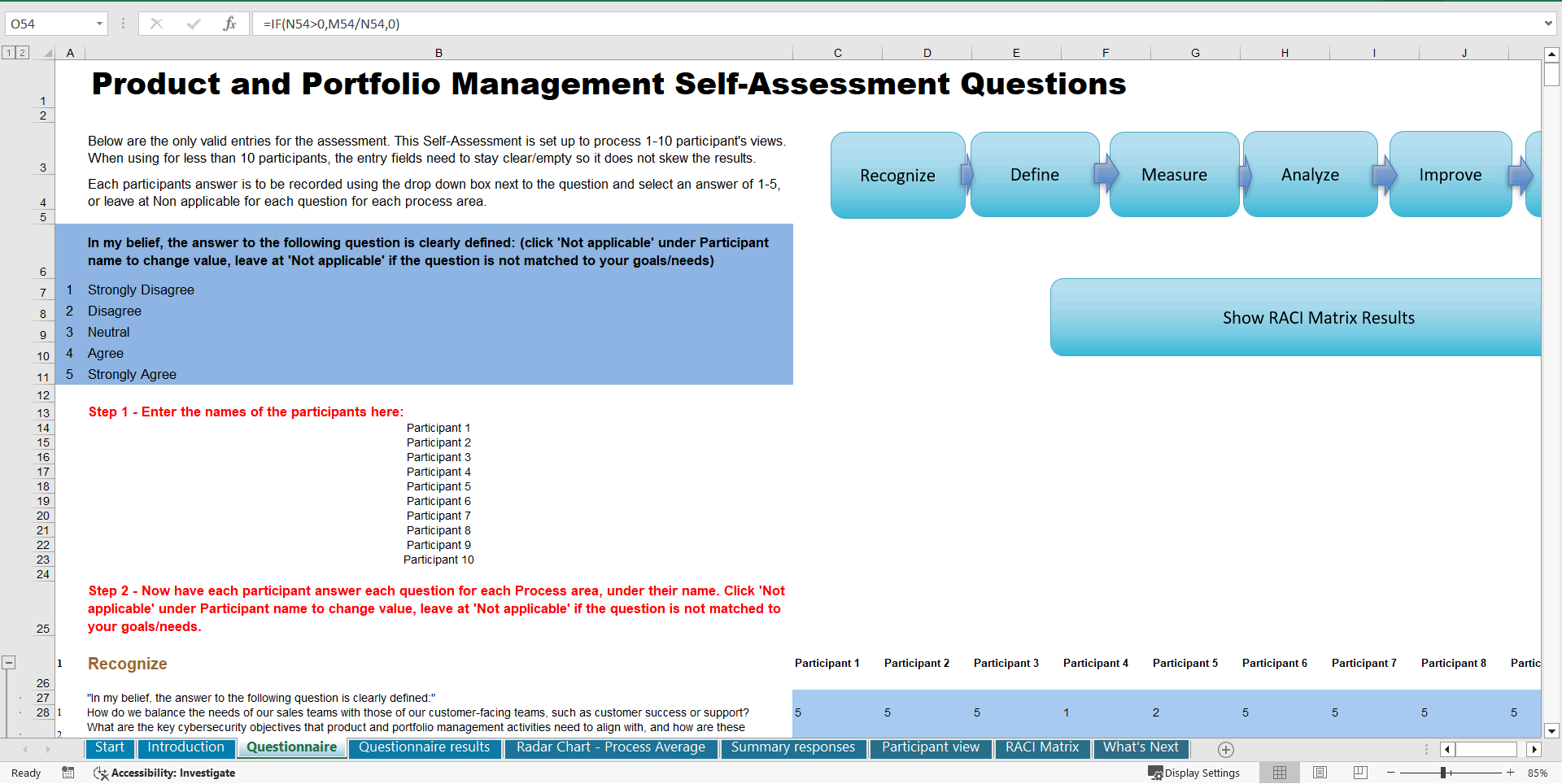 Product and Portfolio Management - Implementation Toolkit (Excel template (XLSX)) Preview Image