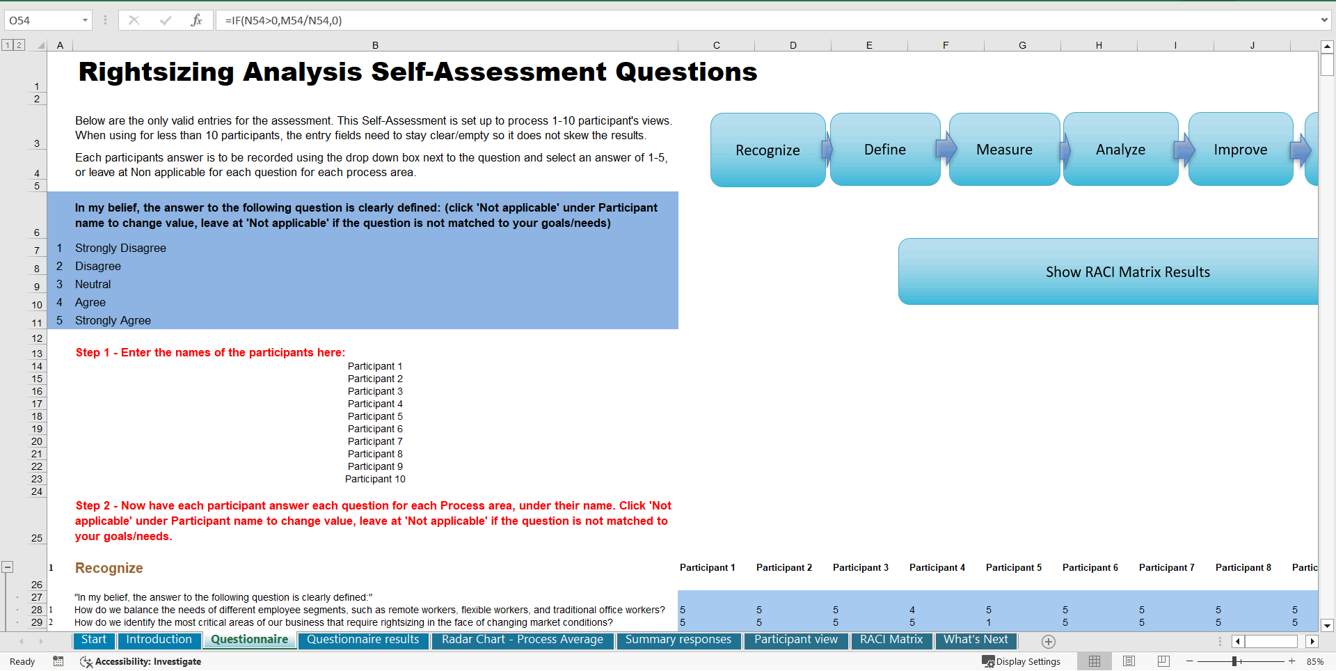 Rightsizing Analysis - Implementation Toolkit (Excel template (XLSX)) Preview Image