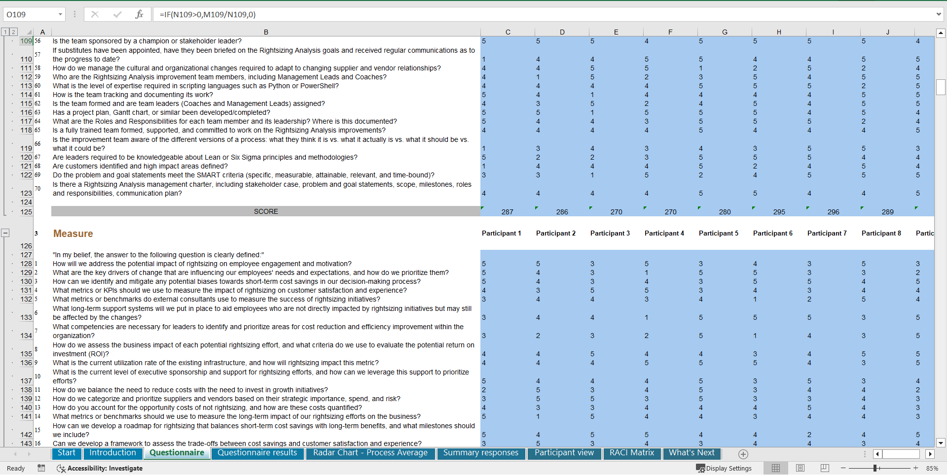 Rightsizing Analysis - Implementation Toolkit (Excel template (XLSX)) Preview Image