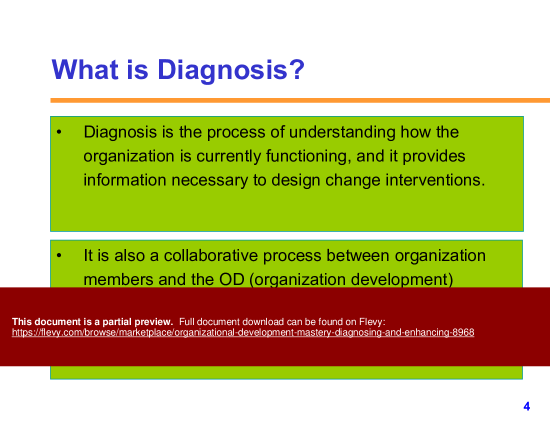 Organizational Development Mastery: Diagnosing and Enhancing (58-slide PPT PowerPoint presentation (PPTX)) Preview Image