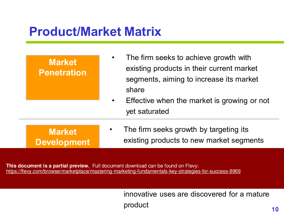 Mastering Marketing Fundamentals: Key Strategies for Success (74-slide PPT PowerPoint presentation (PPTX)) Preview Image