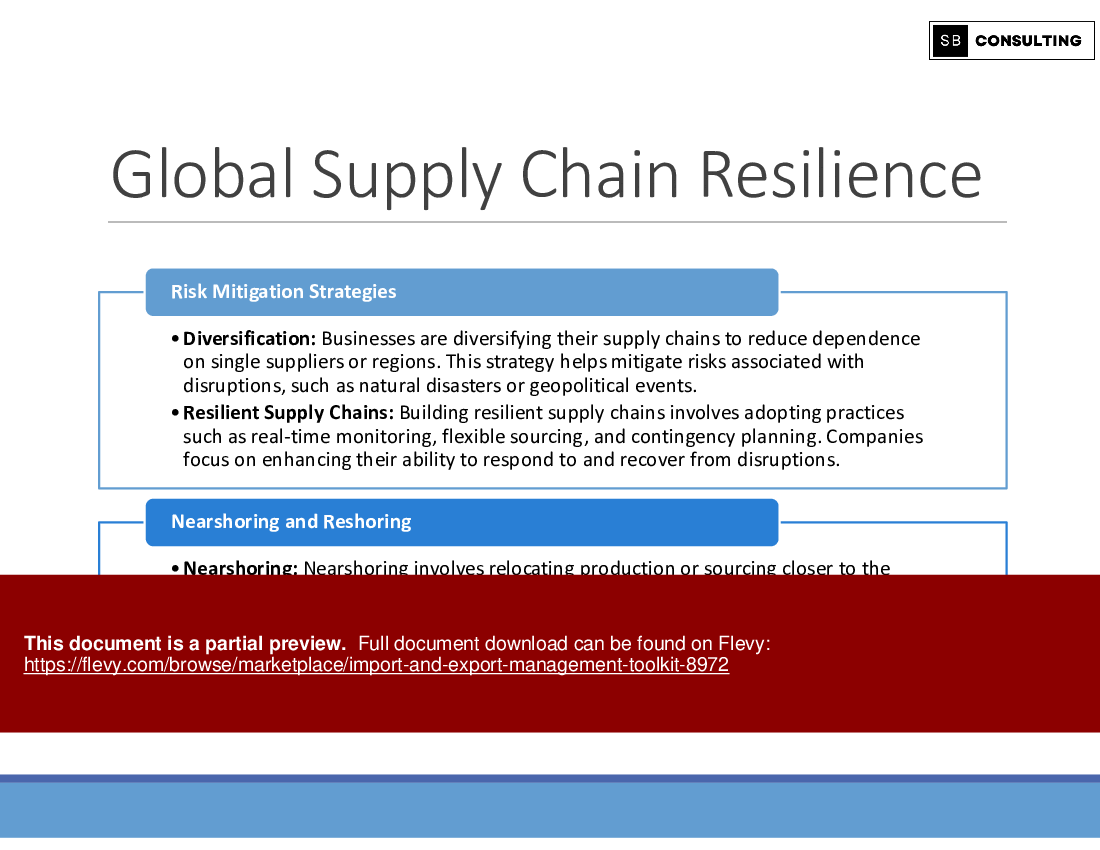 Import and Export Management Toolkit (864-slide PPT PowerPoint presentation (PPTX)) Preview Image