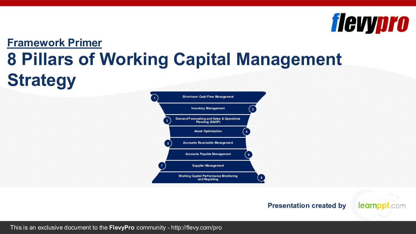 8 Pillars of Working Capital Management Strategy (26-slide PPT PowerPoint presentation (PPTX)) Preview Image