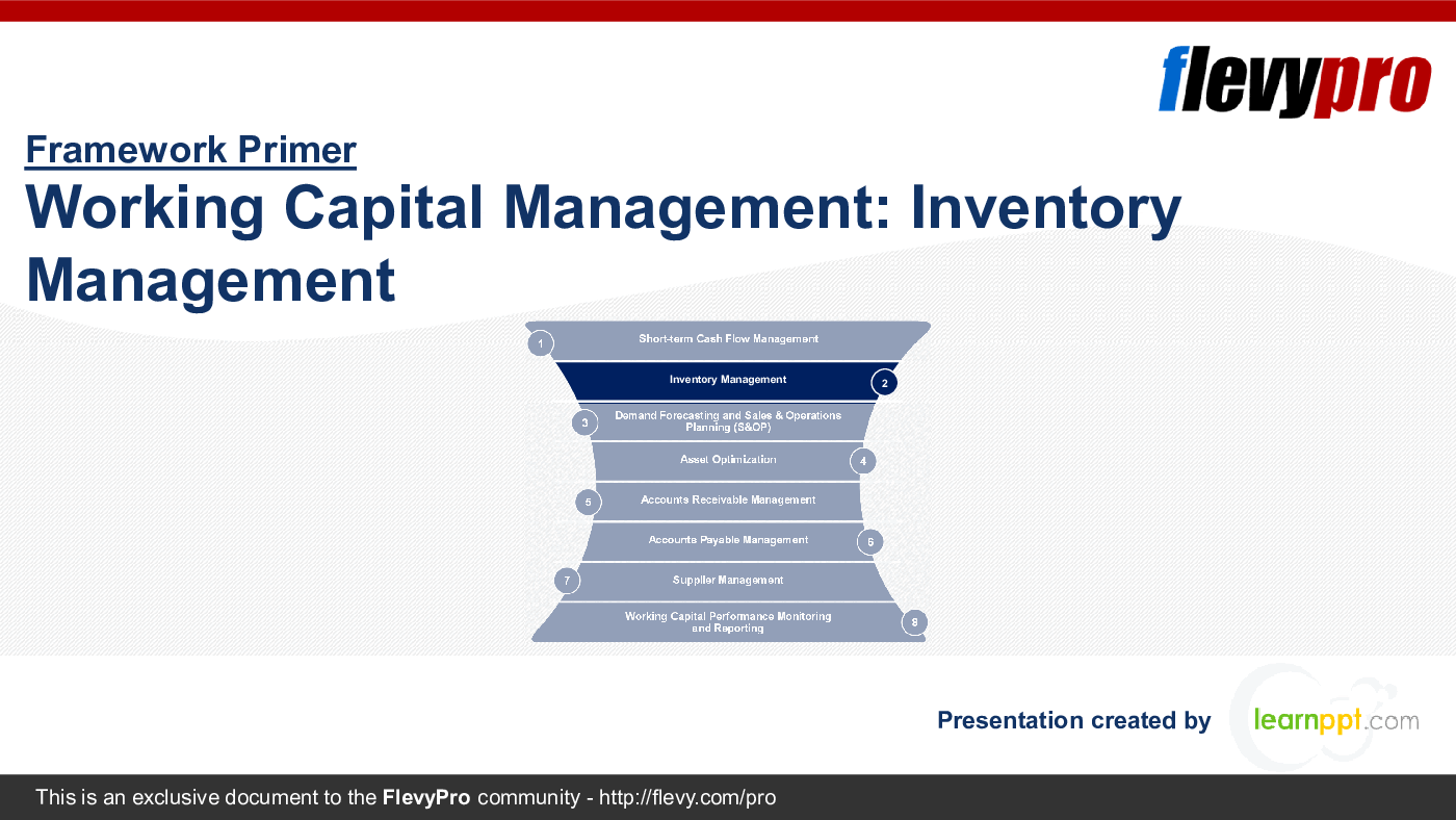 Working Capital Management: Inventory Management (28-slide PPT PowerPoint presentation (PPTX)) Preview Image