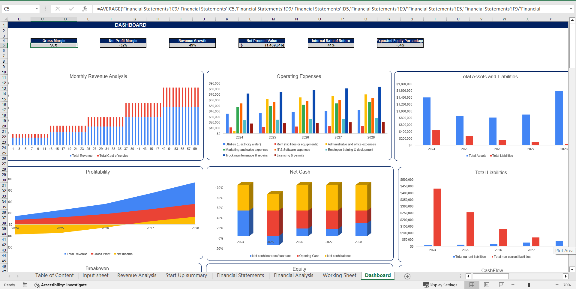 General Freight Trucking (Local) Excel Financial Model (Excel template (XLSX)) Preview Image