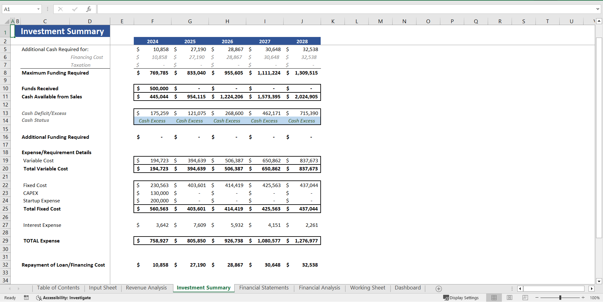 Handel's Ice Cream Franchise Excel Financial Model (Excel template (XLSX)) Preview Image