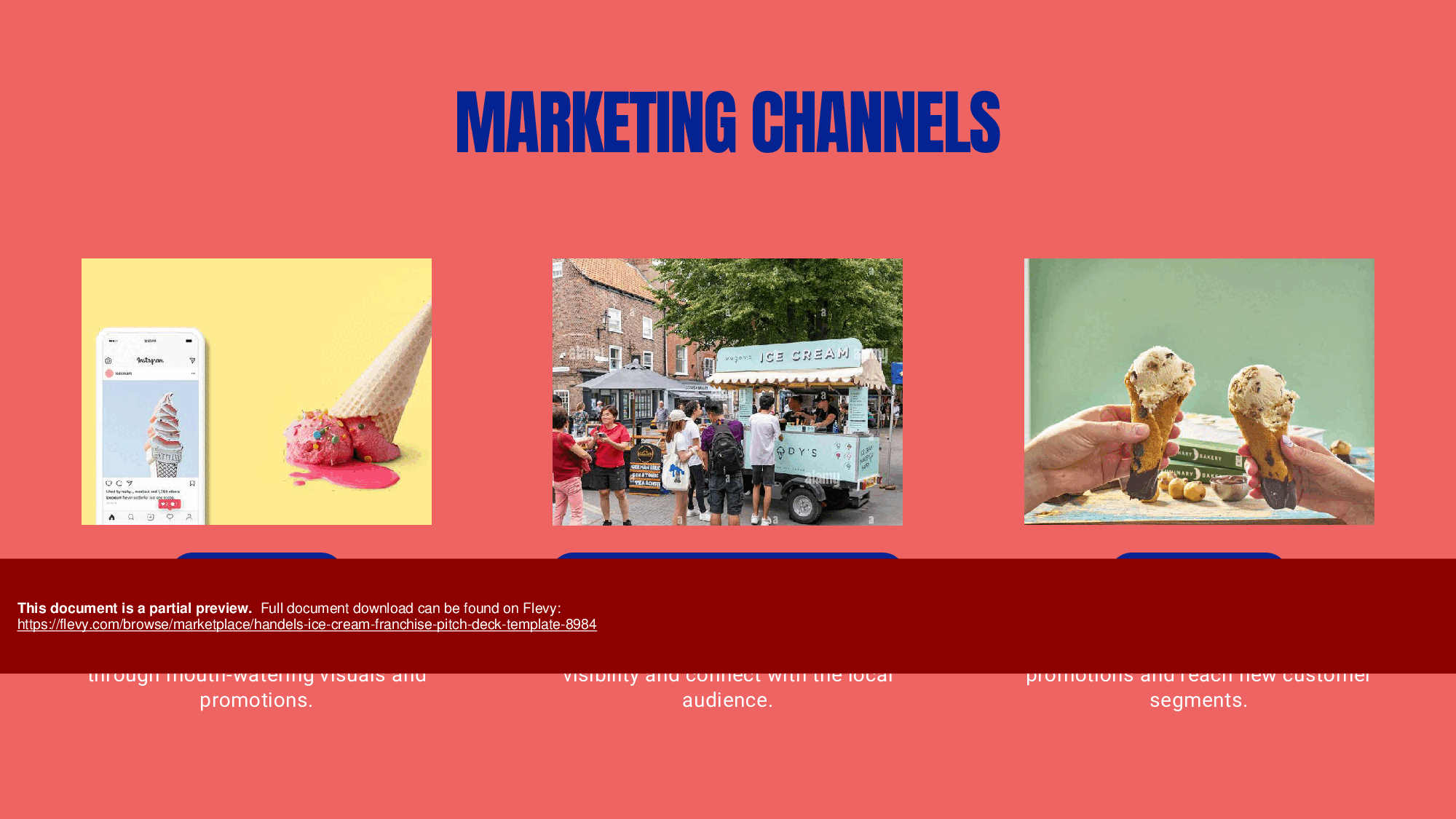 Handel's Ice Cream Franchise Pitch Deck Template (35-page PDF document) Preview Image