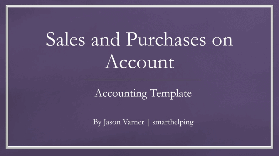 3-Statement Modeling Helper for Sales on Account