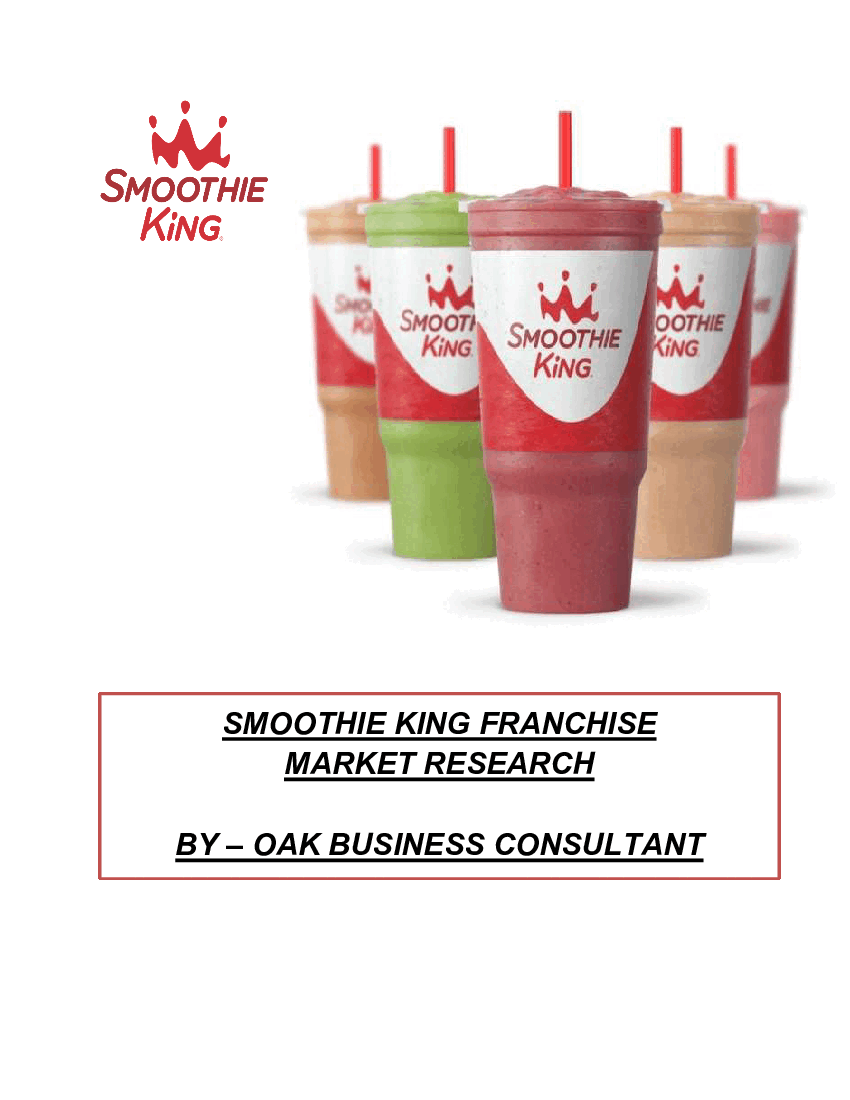 Smoothie King Franchise Market Research