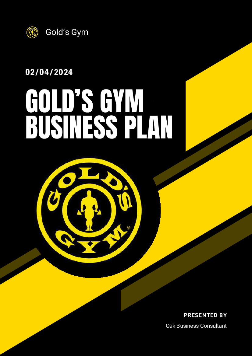 Gold's Gym Franchise Business Plan (59-page PDF document) Preview Image