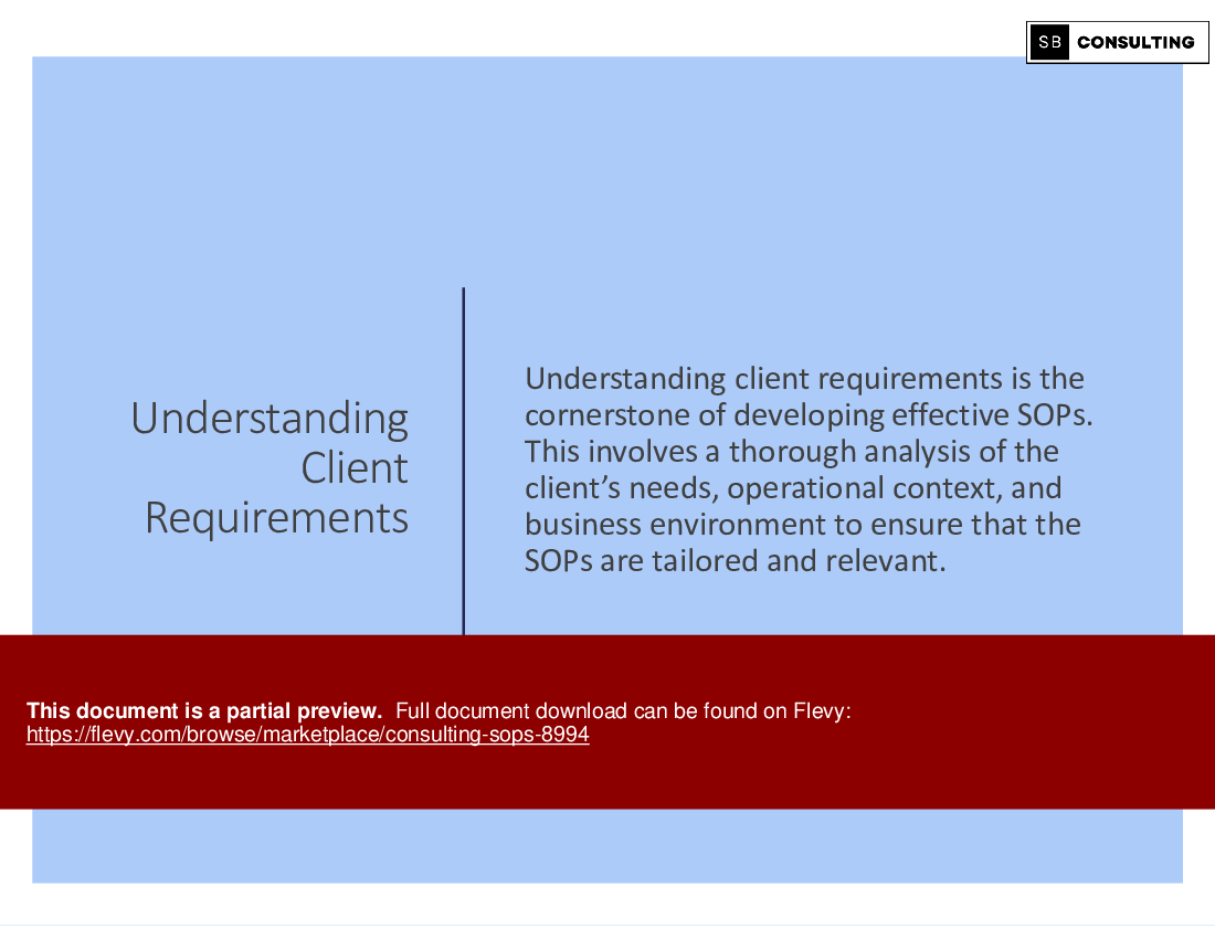 Consulting SOPs (581-slide PPT PowerPoint presentation (PPTX)) Preview Image