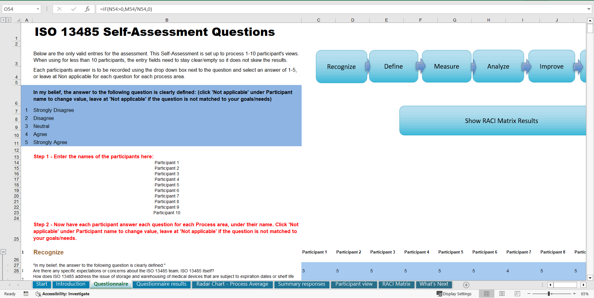 ISO 13485 - Implementation Toolkit (Excel template (XLSX)) Preview Image