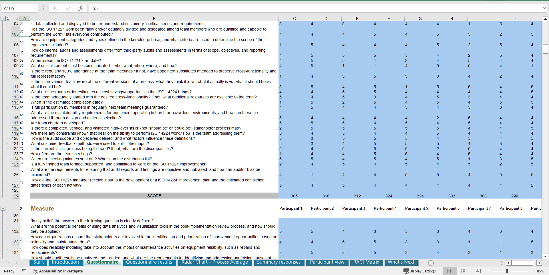 ISO 14224 - Implementation Toolkit (Excel template (XLSX)) Preview Image