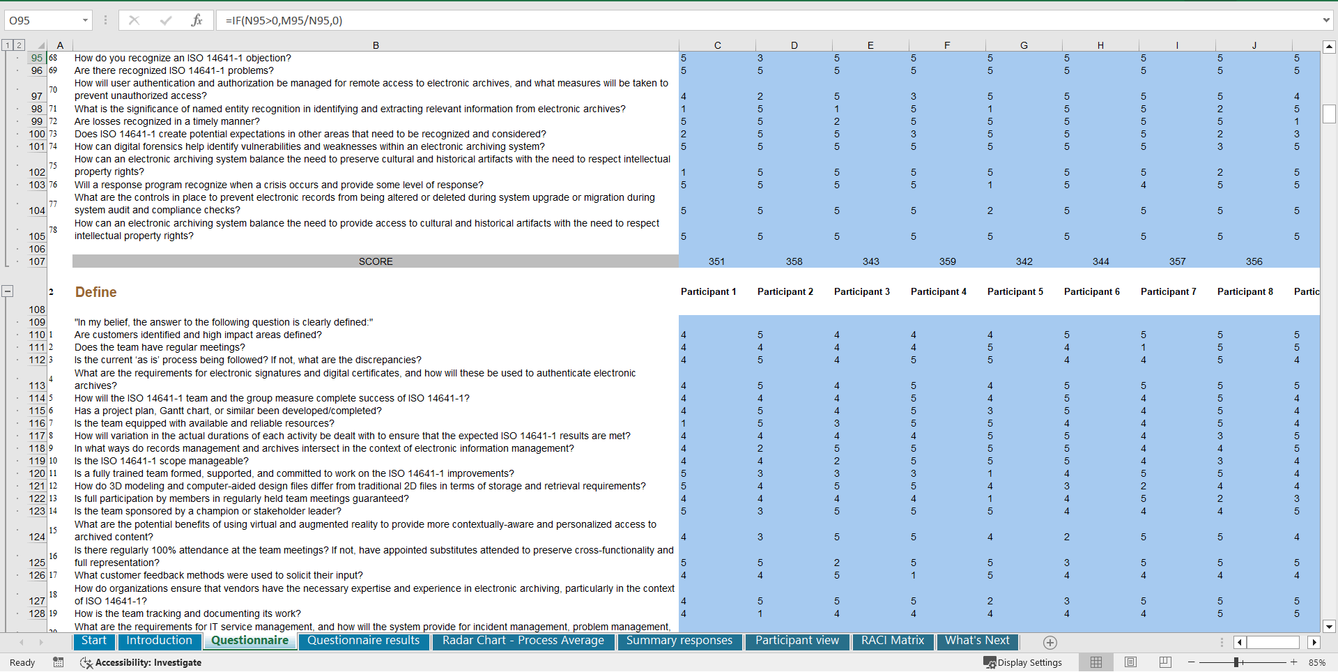 ISO 14641-1 - Implementation Toolkit (Excel template (XLSX)) Preview Image