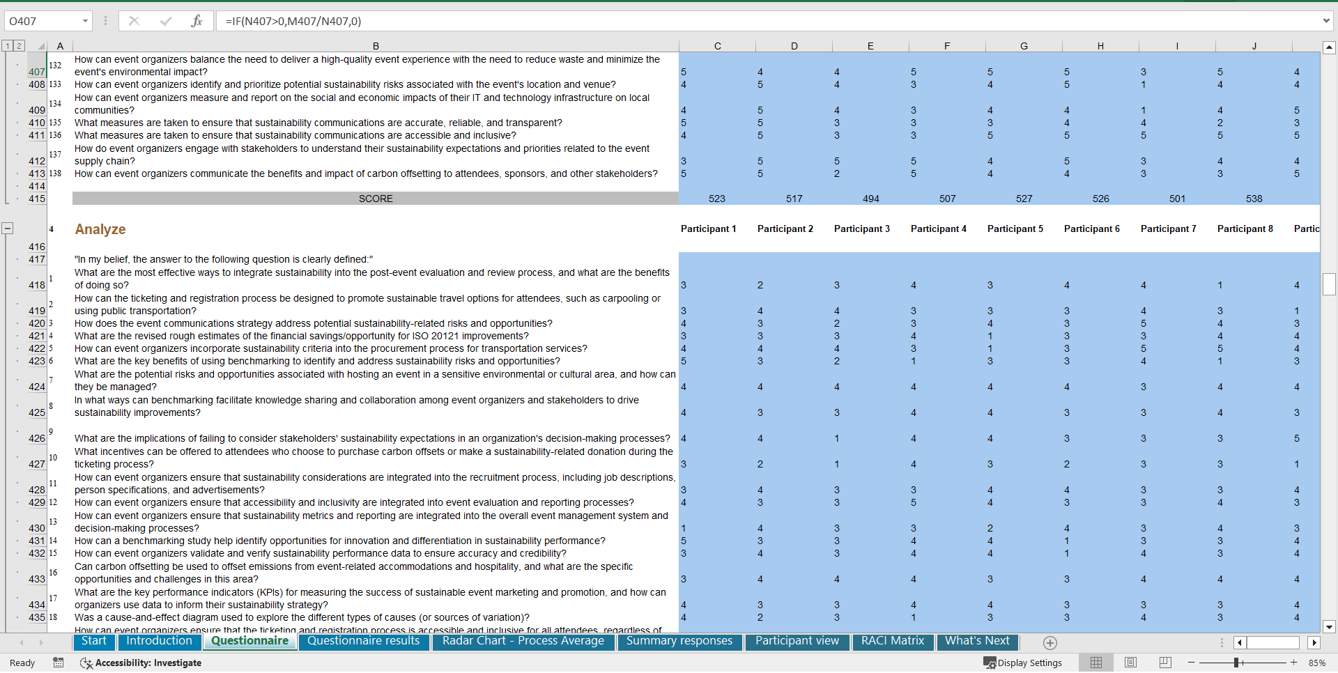 ISO 20121 - Implementation Toolkit (Excel template (XLSX)) Preview Image