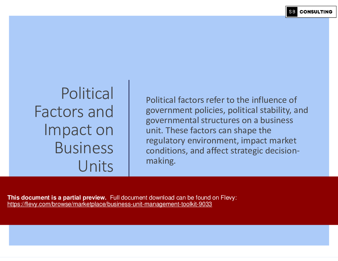 Business Unit Management Toolkit (1181-slide PPT PowerPoint presentation (PPTX)) Preview Image