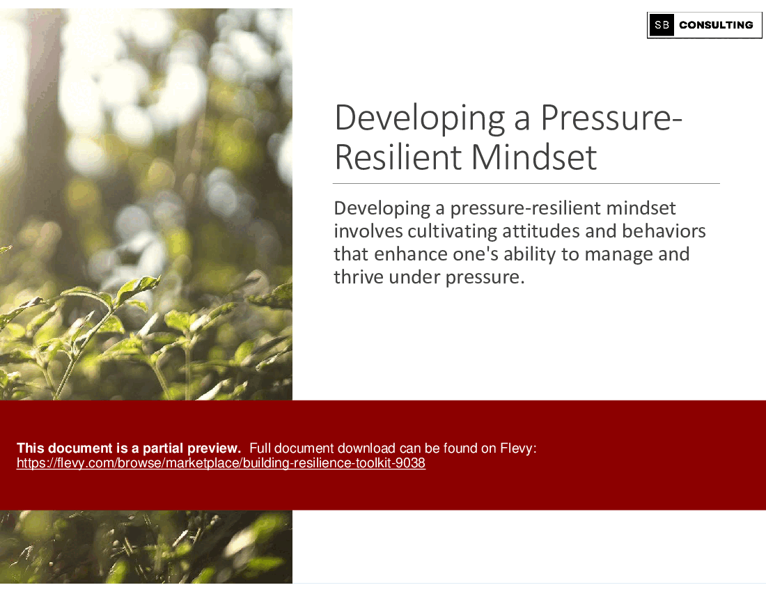 Building Resilience Toolkit (712-slide PPT PowerPoint presentation (PPTX)) Preview Image