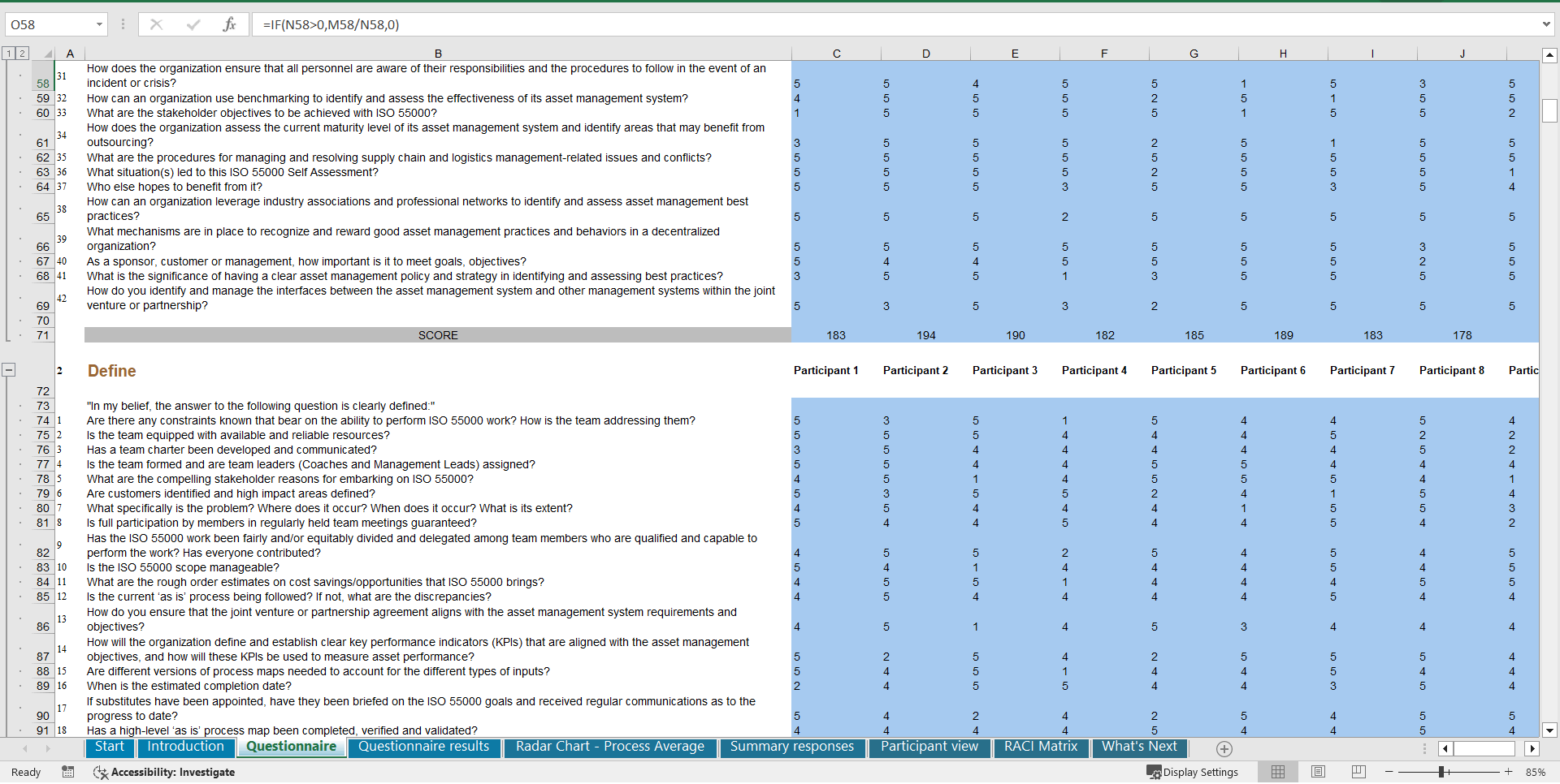 ISO 55000 - Implementation Toolkit (Excel template (XLSX)) Preview Image