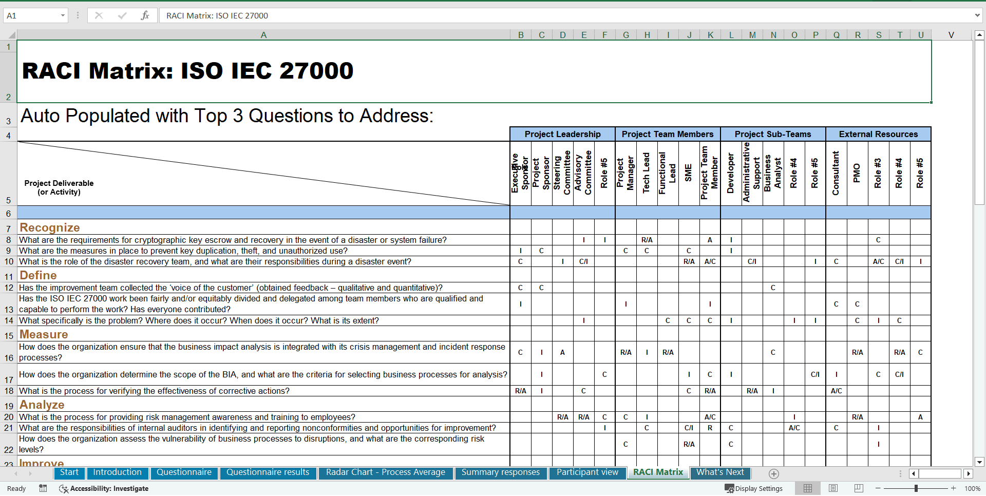 ISO IEC 27000 - Implementation Toolkit (Excel template (XLSX)) Preview Image