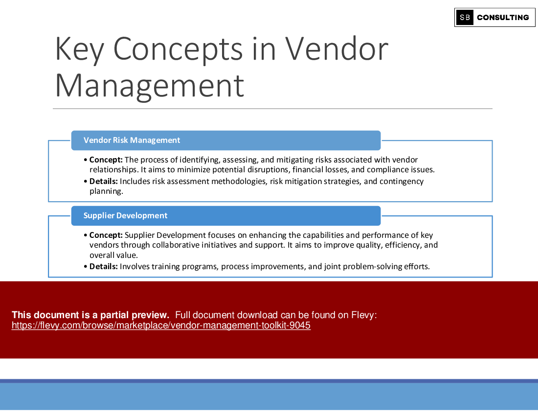 Vendor Management Toolkit (724-slide PPT PowerPoint presentation (PPTX)) Preview Image