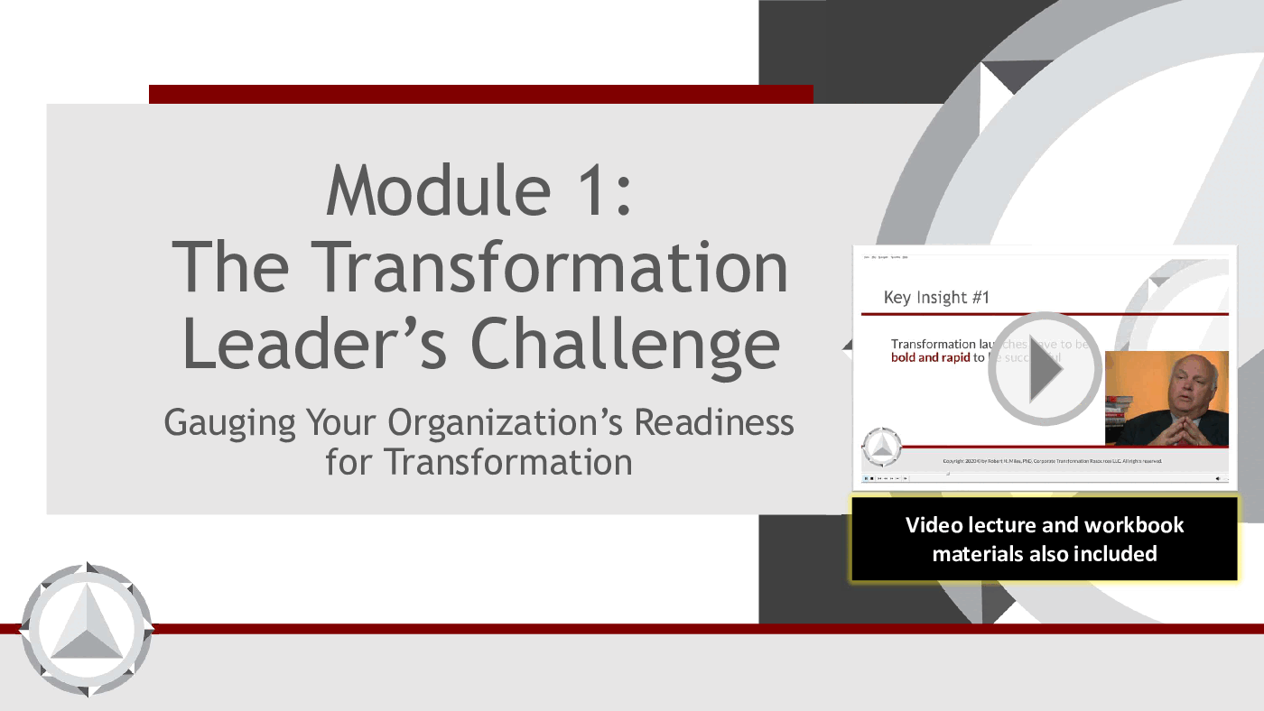 ACT Module 1: The Transformation Leader's Challenge (60-slide PPT PowerPoint presentation (PPTX)) Preview Image