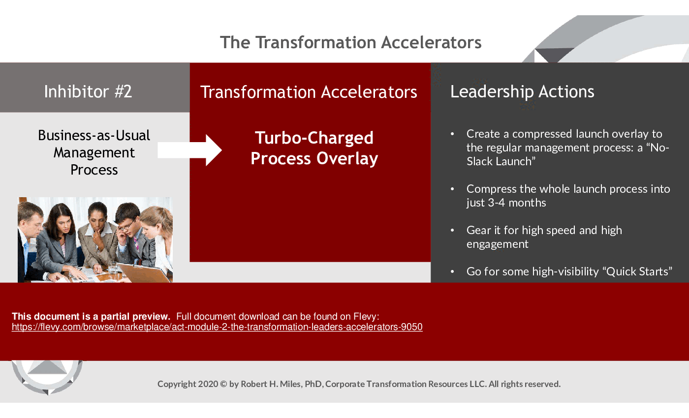 ACT Module 2: The Transformation Leader's Accelerators (38-slide PPT PowerPoint presentation (PPTX)) Preview Image