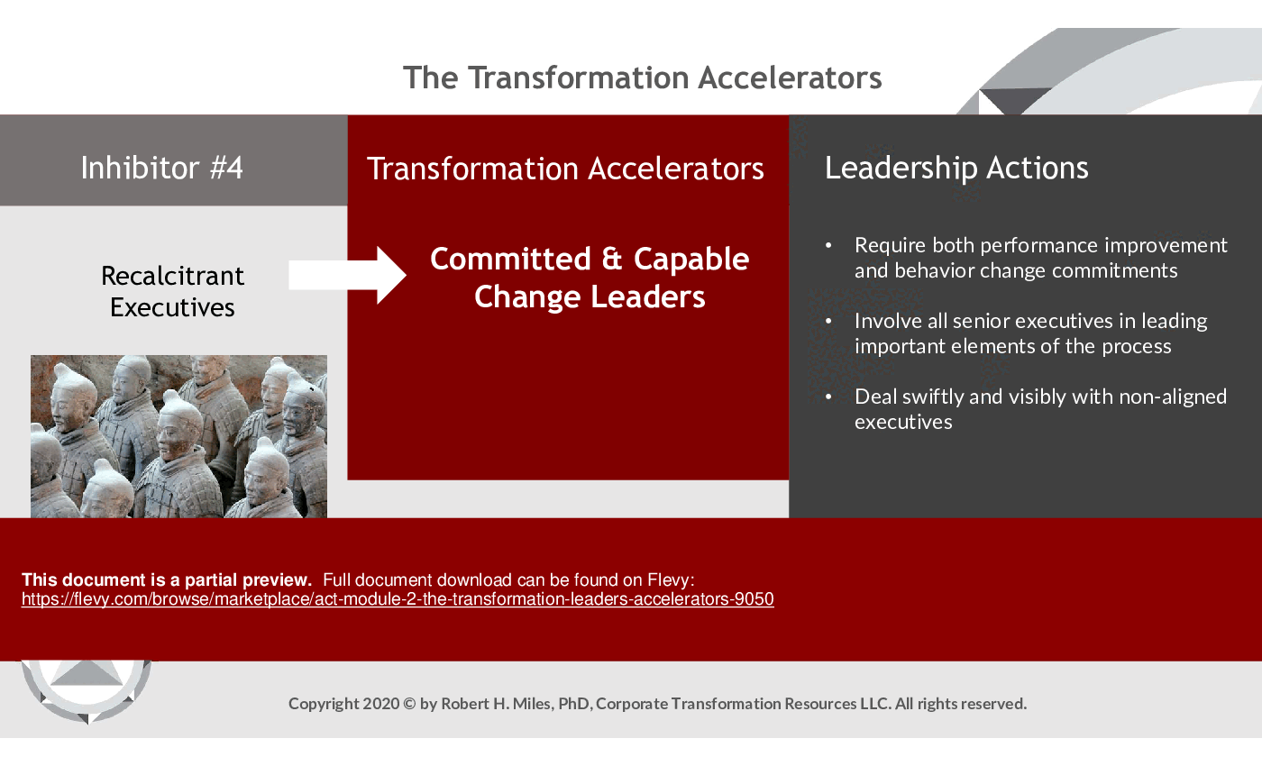 ACT Module 2: The Transformation Leader's Accelerators (38-slide PPT PowerPoint presentation (PPTX)) Preview Image