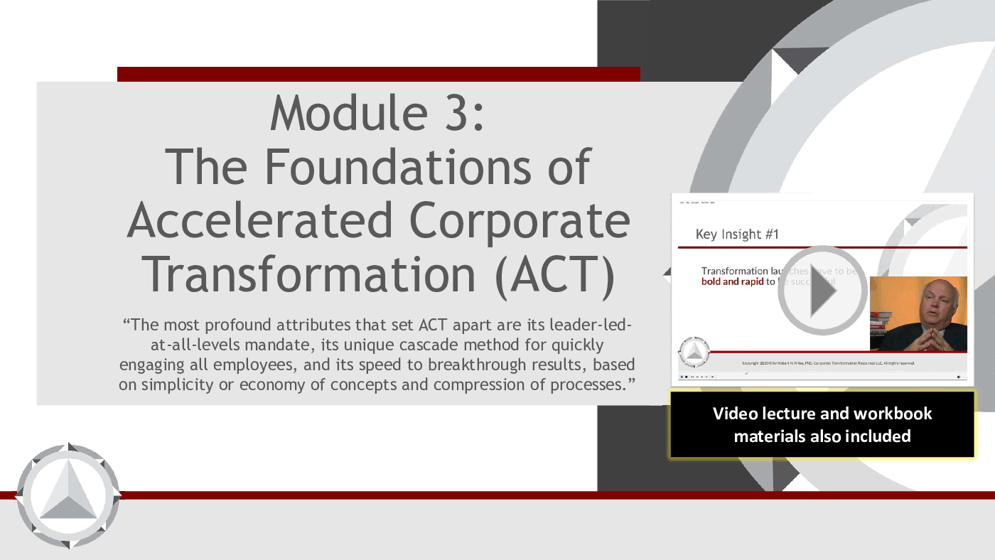 ACT Module 3: Foundations of Accelerated Corporate Transformation (ACT) (52-slide PPT PowerPoint presentation (PPTX)) Preview Image